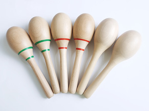 Wholesale Orff Percussion <b>Instrument</b> Wooden Maracas Children Rhythm <b>Instruments</b> Shakers <b>Musical</b> <b>Instrument</b> Tool Toys - Product Image 2