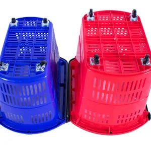 high quality many color shopping basket with wheel use in retail store or food market