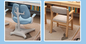 Meja komputer multifungsi anak-anak, Meja belajar di rumah kantor gaya ganda dengan laci penyimpanan dan rak tahan lama multifungsi - Product Image 6