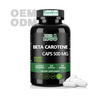 Prix d'usine de haute qualité naturel bêta-carotène organique vitamine B suppléments bêta-carotène gélules capsules 500mg