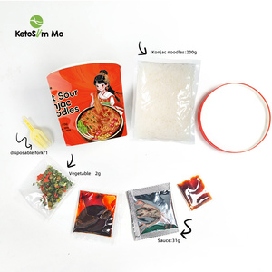 저칼로리 저지방 매콤한 신맛 즉석 라면 대용량 컵 라면 곤약 시라타키 누들 - Product Image 6