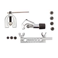 Kit d'outils d'évasement double 7 matrices avec cintreuse de tubes Coupe-tuyau pour ligne de frein automobile Cuivre Laiton Aluminium