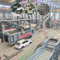 Usine mobile de recyclage de déchets à chenilles haute efficacité pour blocs de moteur usagés, déchets de produits blancs et aluminium usagé, capacité 15-40T/H