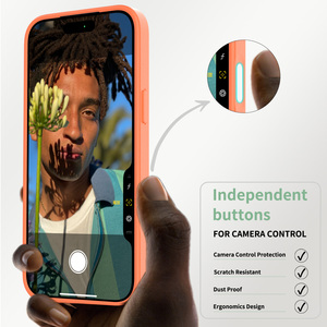 เคสโทรศัพท์ <span class=keywords><strong>iPhone</strong></span> 17 16 15 14 <span class=keywords><strong>13</strong></span> <span class=keywords><strong>Pro</strong></span> Max แบบกันกระแทก ผิวสัมผัสนุ่ม ป้องกันรอยขีดข่วน พร้อมปุ่มควบคุมกล้อง - Product Image 2