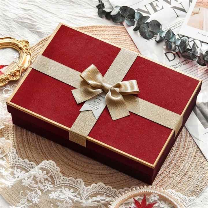 Lipstick Gift Box Cosmetic Nice Packing High End Grey Board Red Color Set Package