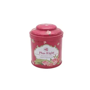 Metal Packaging Pig Nose Lid Fancy Flower Pattern Tin Can Round Gift Tin Box for Sale Tin Boxes Customised Tea Caddy Tea Can TSM