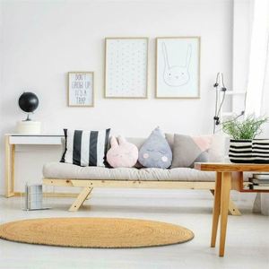 Tappeto Rettangolare in Juta 5 X 8 Piedi, Moquette per Camere di Bambini e Adolescenti, Grande Tappeto con Motivo a Trama Intrecciata, Fibra Naturale, Lana Intrecciata per Hotel - Product Image 6