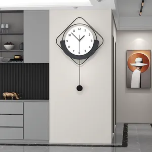 Room Wall Clock JJT Modern Nordic Metal Decorative 3D Oversize Minimalist Wall Clock For Living Room Luxury Home Decoration Reloj De Pared