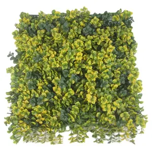 Groothandel Faux Plastic Buxus Hedge Opknoping Gras Mat Roll Kunstmatige Groene Muur Panel Voor Tuin Ornament