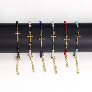 Pulseras y Brazaletes de Acero Inoxidable con Dijes de Estilo Lujoso, Pulseras de Cadena y Eslabones Chapadas en Oro - Product Image 6