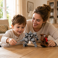 125-teiliges Europäisches Kavallerie-Bausteinset Gepanzerter Ritter mit Lanze und Pferd Mittelalterliche Figur DIY Konstruktionsspielzeug für Kinder