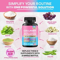 Complément de collagène en capsules (90 unités) saveur personnalisée, directement de l'usine, pour la santé et l'amélioration de la beauté des adultes, disponible en gros