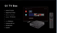 Hotselling Q5 ATV Android 10.0 OS 4K Smart TV Box Allwinner H313 lecteur multimédia 2GB 8GB ATV voix à distance gratuit hubo film