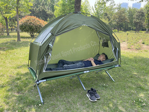 Customized multifunzionale pieghevole campeggio lettino portatile tenda verde campeggio per escursioni pic-nic terra campeggio Marching - Product Image 5