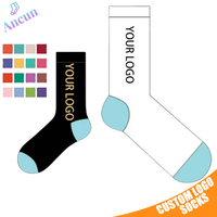 Chaussettes de créateur décontractées en tricot jacquard vente en gros Chaussettes de sport en coton Chaussettes personnalisées pour hommes