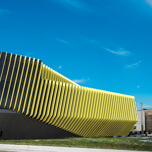 Revestimiento <span class=keywords><strong>de</strong></span> Fachada Angular <span class=keywords><strong>de</strong></span> Aluminio Amarillo Intenso <span class=keywords><strong>para</strong></span> Edificios Contemporáneos - Product Image 3