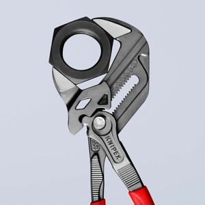Alicates y llave KNIPEX 86 01 250: Alicates y llave en una sola herramienta con revestimientos de plástico gris atramentizado antideslizantes - Product Image 2