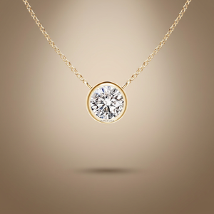 Pendentif en diamant jaune brillant cultivé en laboratoire certifié IGI, bijoux mignons pour mariage et fête, or 10K 14K 18K, argent 925 935 - Product Image 1