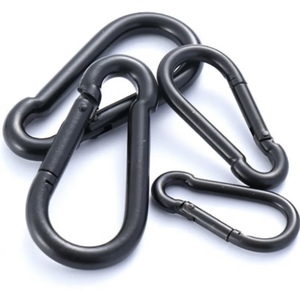 Gancho de llavero pequeño negro barato, gancho de resorte, ganchos de mosquetón de <span class=keywords><strong>escalada</strong></span>, mosquetón negro - Product Image 6