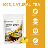 Thé au citron et au gingembre pour la digestion et la minceur saine, 42 jours, 3g par sachet, thé Dexto pour femme