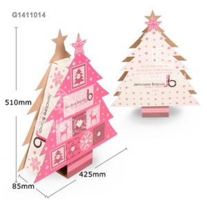 ชั้นวางสินค้ารูปต้นคริสต์มาสแบบตั้งพื้นสำหรับซูเปอร์มาร์เก็ต ทำจากกระดาษแข็ง - Product Image 4