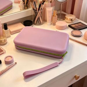 Factory High Quality Makeup Bag Durable Travel Brush Pouch Custom Logo <b>Long</b> Waterproof Unisex Silicone Zipper <b>Wallet</b> - Product Image 1