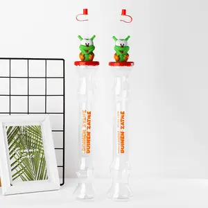 Promosi Plastik Mainan Hewan Kepala Dinosaurus Minuman Botol Air Lumba-lumba Botol Lentur