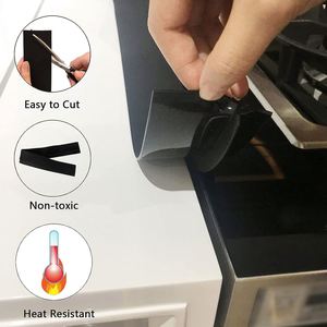 Metal Gap Filler Trim 2 Pieces Black <b>Kitchen</b> Counter Stove Sealing Strip - Product Image 2