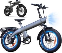 Bicicleta Eléctrica Plegable KIXIN NUEVA de 48v con Batería de Litio Extraíble, para Montaña y Carretera, con Motor de 20 Pulgadas en la Rueda Trasera y Neumáticos Anchos, para Ciudad