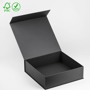 Custom Luxury Magnetic Gift <strong>Box</strong> Matte Rigid <strong>Black</strong> Paper Cardboard Packaging Foldable Coffret Cadeau Embossed Recycled Materials - Product Image 1