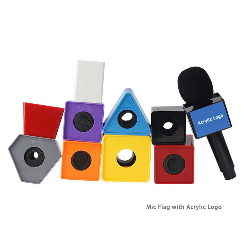 1piece Mic Flag with Acrylic Logo