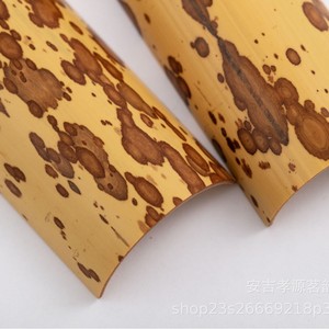 Cuillère à thé et aiguille en bambou tacheté, ensemble d'accessoires pour cérémonie du thé en bambou naturel fait main, origine Anji - Product Image 3