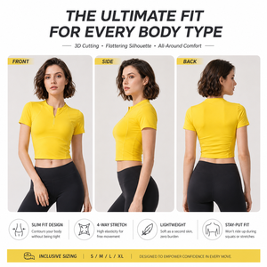 <span class=keywords><strong>Crop</strong></span> <span class=keywords><strong>Top</strong></span> Court et Ajusté Personnalisable d'Été à Taille Haute et Fermeture Éclair pour <span class=keywords><strong>Femme</strong></span> en Gros - Product Image 1