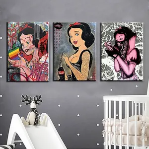 Fiaba neve Graffiti Pop Wall Art immagini e poster per la decorazione domestica Cusdros decorazione della stanza della ragazza e come regalo