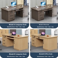 Escritorio de Oficina Modular Contemporáneo de Lujo, Extensible de 2 a 8 Plazas, Estación de Trabajo Compartida, Muebles Modernos de Madera para el Hogar