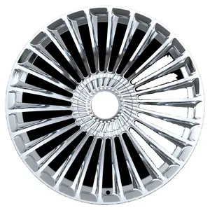 Localisateur — roues de polissage en alliage d'aluminium forgé une pièce, super argentées, pour BENZ 17/18/19/20 pouces, 5x112 ET 35/36/43 CB 66.56