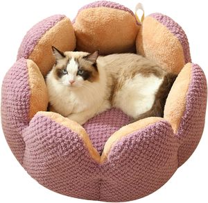 Lit pour animaux de compagnie en fausse fourrure à bas prix, couleur personnalisable, lavable, doux, respirant, confortable, design nid douillet pour chats et chiens - Product Image 6