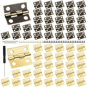 Cerniere Wigeon-Wugeon per Commercio Transfrontaliero, 60 Pezzi in Scatola, Mini Cerniere da 6mm in Ferro, Angolo Retto, Stampate, Galvanizzate, per Scatole Regalo e Rilegatura a Fogli Mobili - Product Image 5