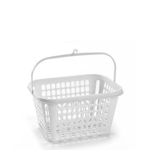 Plastic Laundry Basket White With Handle For Storage And Transport - Product Image 1