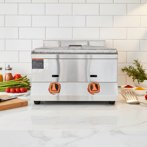 Friteuse à gaz commerciale avec réservoir de 18L pour frites et frites - Product Image 1