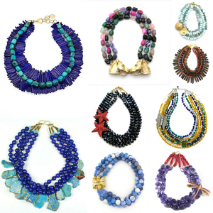 फैशन ब्रोच क्रिस्टल श्रृंखला मनका हार - Product Image 6