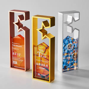 Trophée de cristal en métal personnalisé Employé Sports <span class=keywords><strong>Musique</strong></span> <span class=keywords><strong>Youtube</strong></span> Verre de football Médaille Activité Souvenir Couleur Impression Trophées - Product Image 4