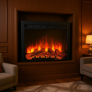 Chimenea Eléctrica Nexxus de 28.5 Pulgadas, Montada en la Pared, con Llama de Color Ajustable, Control Remoto, Calefacción Dual de 750W/1500W - Product Image 2