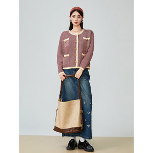 Suéteres Femininos Personalizados de Manga Longa, Moda em Tricô, Cardigãs Tricotados para Mulheres, Jaquetas de Tricô, Roupas - Product Image 4