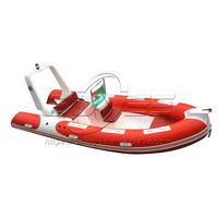 Bateau pneumatique de sport mini RIB en PVC de conception moderne avec système de direction à console centrale, léger, 6 personnes, pour utilisation directe