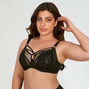Sujetador push-up Sexy <span class=keywords><strong>de</strong></span> <span class=keywords><strong>talla</strong></span> <span class=keywords><strong>grande</strong></span> para mujer, ropa interior antiflacidez <span class=keywords><strong>de</strong></span> malla transpirable para pechos grandes, sujetador <span class=keywords><strong>de</strong></span> Copa <span class=keywords><strong>grande</strong></span> push-up - Product Image 4