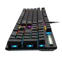 AIKUN GX9100 kablolu RGB arka oyun klavyesi mekanik anahtarları multimedya tam boyut ses kontrolü tip-c portu
