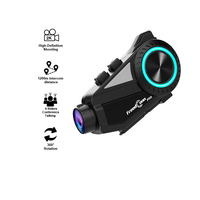 Intercom FreedConn R3 PRO d'usine avec caméra 2K 4 millions de pixels, angle de prise de vue large, 512 Go, pour casque de moto et écouteurs