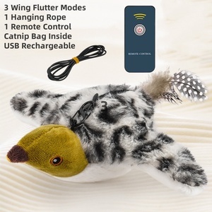 Juguete para Gatos con Alas Móviles Recargable por USB, Juguete Interactivo de Felpa con Forma de Murciélago, Juguete Automático para Gatos con Sonido, Juguete Volador con Bolsa de Catnip - Product Image 4