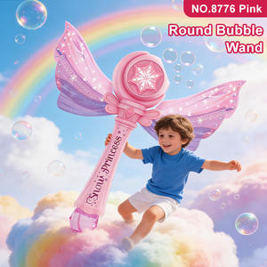 LEZA BABY - Varita <span class=keywords><strong>de</strong></span> Burbujas Princesa <span class=keywords><strong>de</strong></span> 10 Orificios con Música y Luces, Control Multivelocidad, Varita Mágica para Niñas, Venta al Por Mayor - Product Image 2